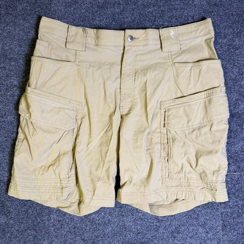 Duluth Trading Co Mens Tan Khaki Nylon Cargo Shorts 46204 Size 38 9 Inseam